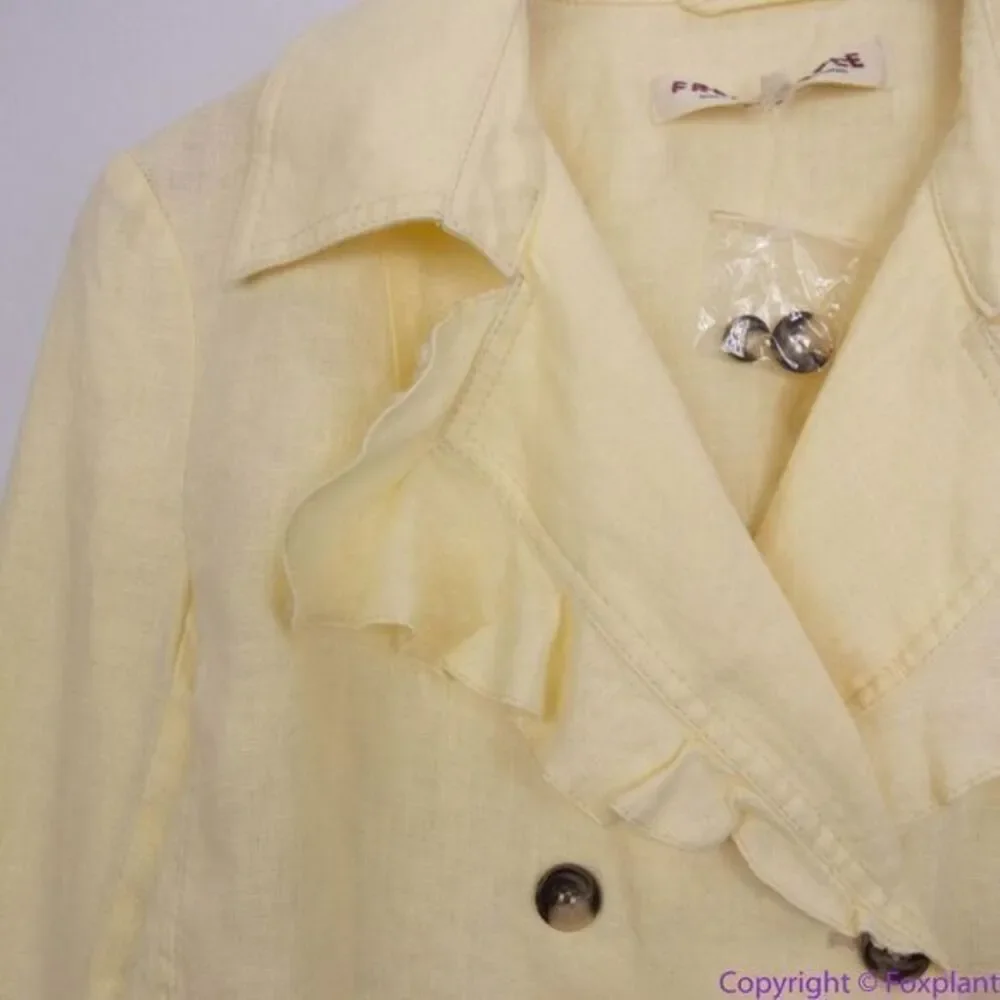 NEW Free People 100% Linen Crossover Back Bennie Crop Blazer, XS‎